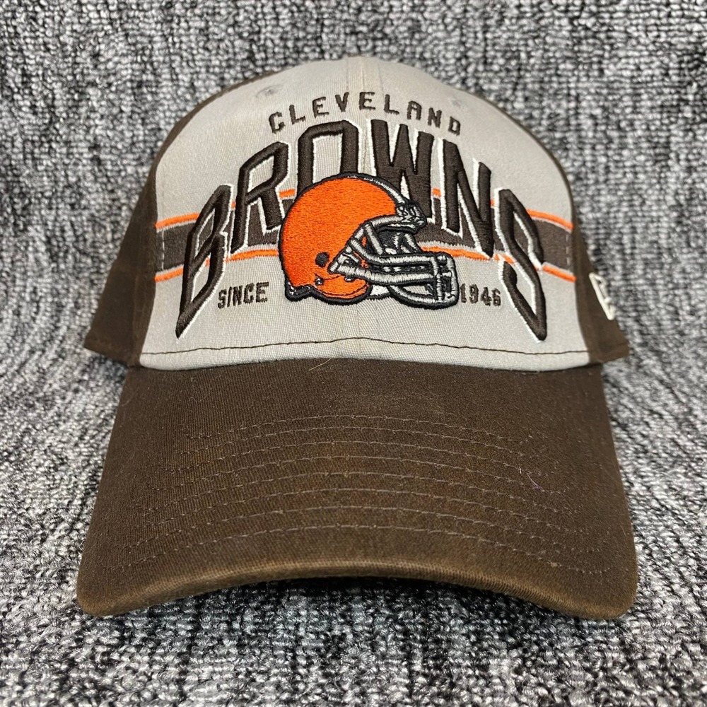 Cleveland Browns New Era 39THIRTY Flex Fit Hat Cap Mens Medium Large Helmet VTG